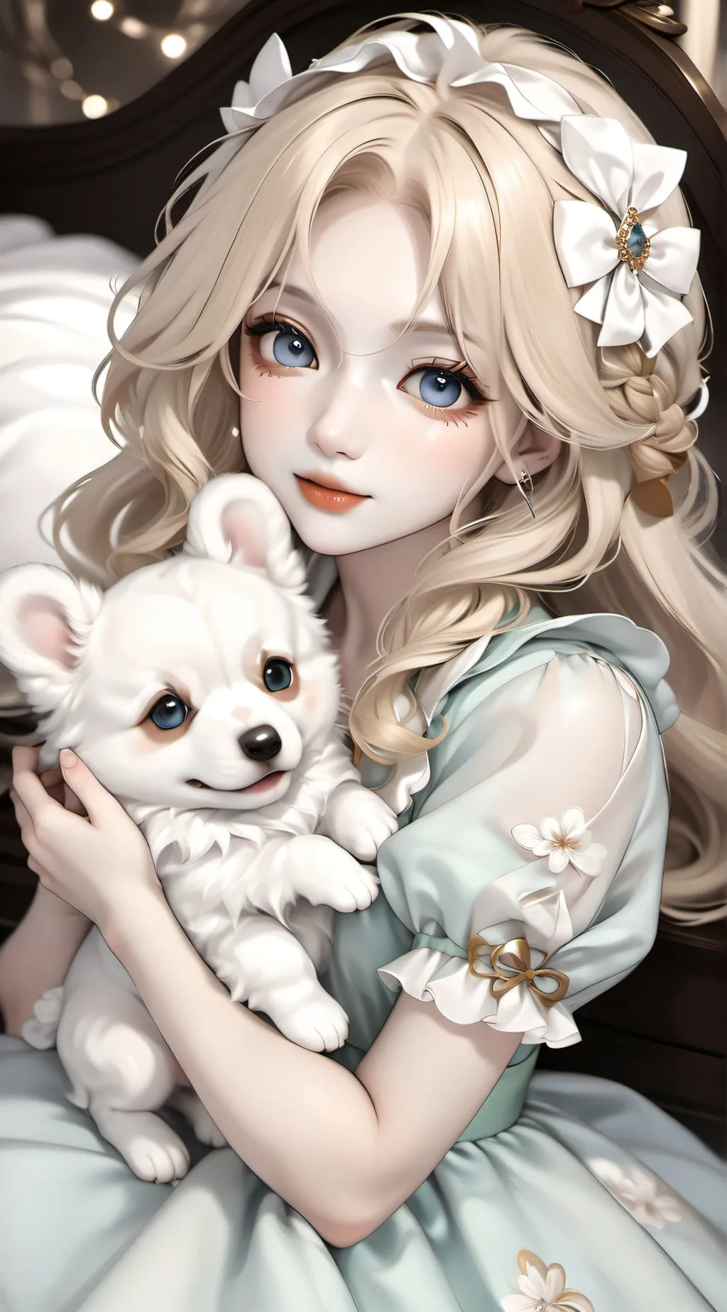 ai character: lilac background