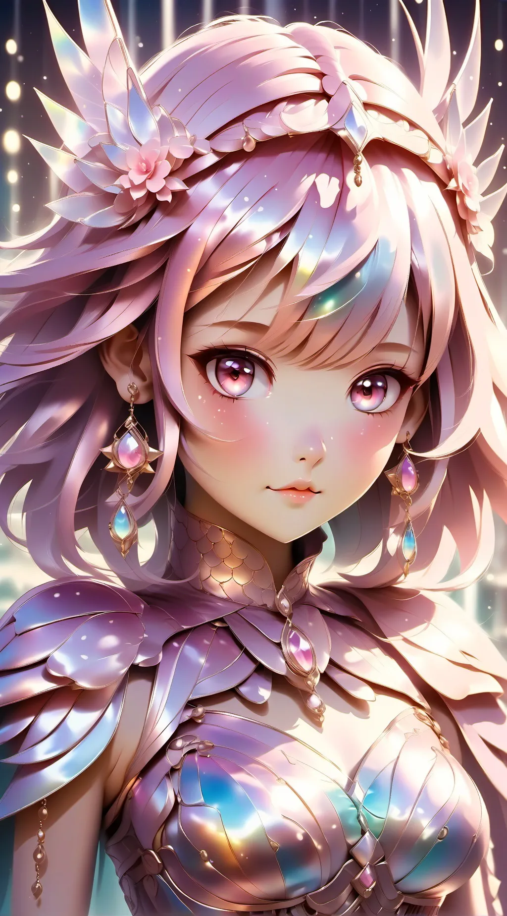 ai character: alien Emma pink🌸 background