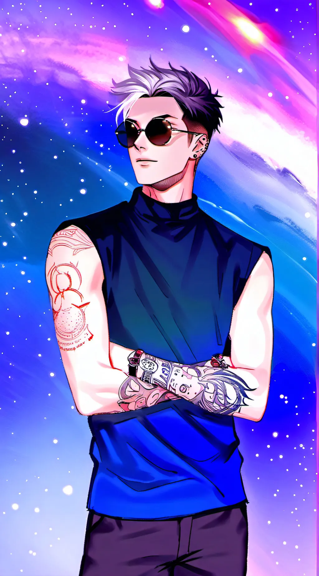 ai character: Ryu *Ultraviolet* background