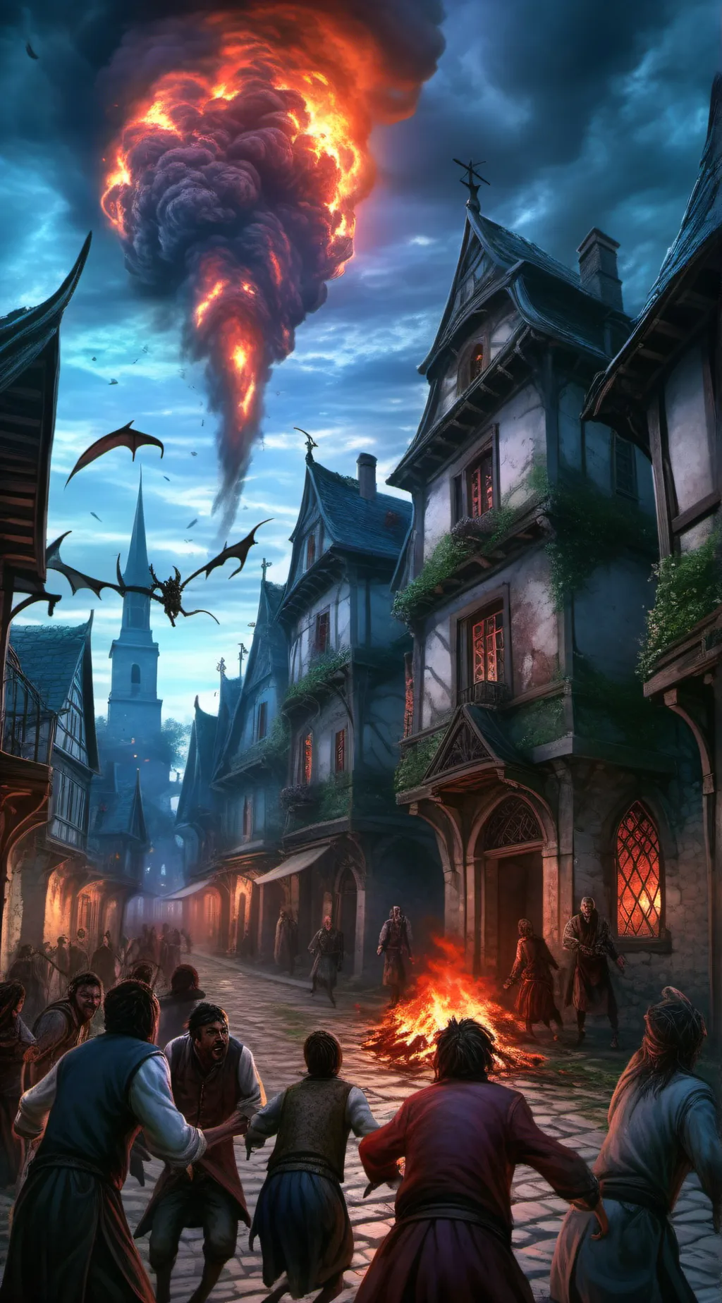 ai character: Attack village  background