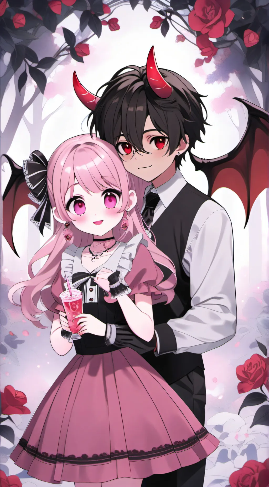 ai character:  Gwen and zack  background