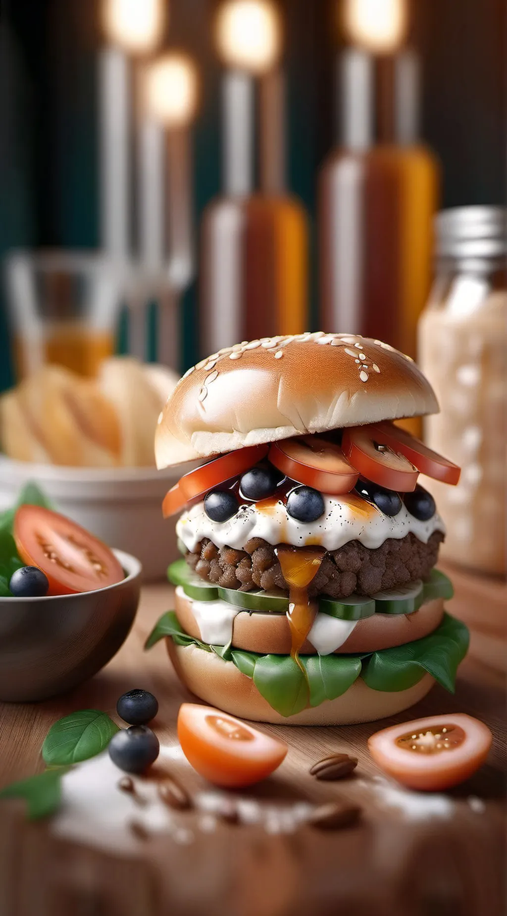 ai character: burger background