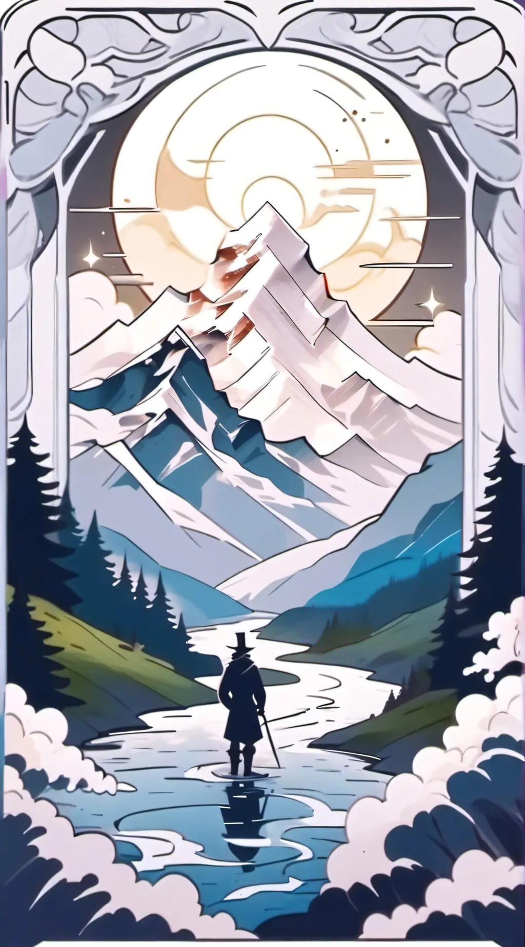 ai character: Gravity falls kny background