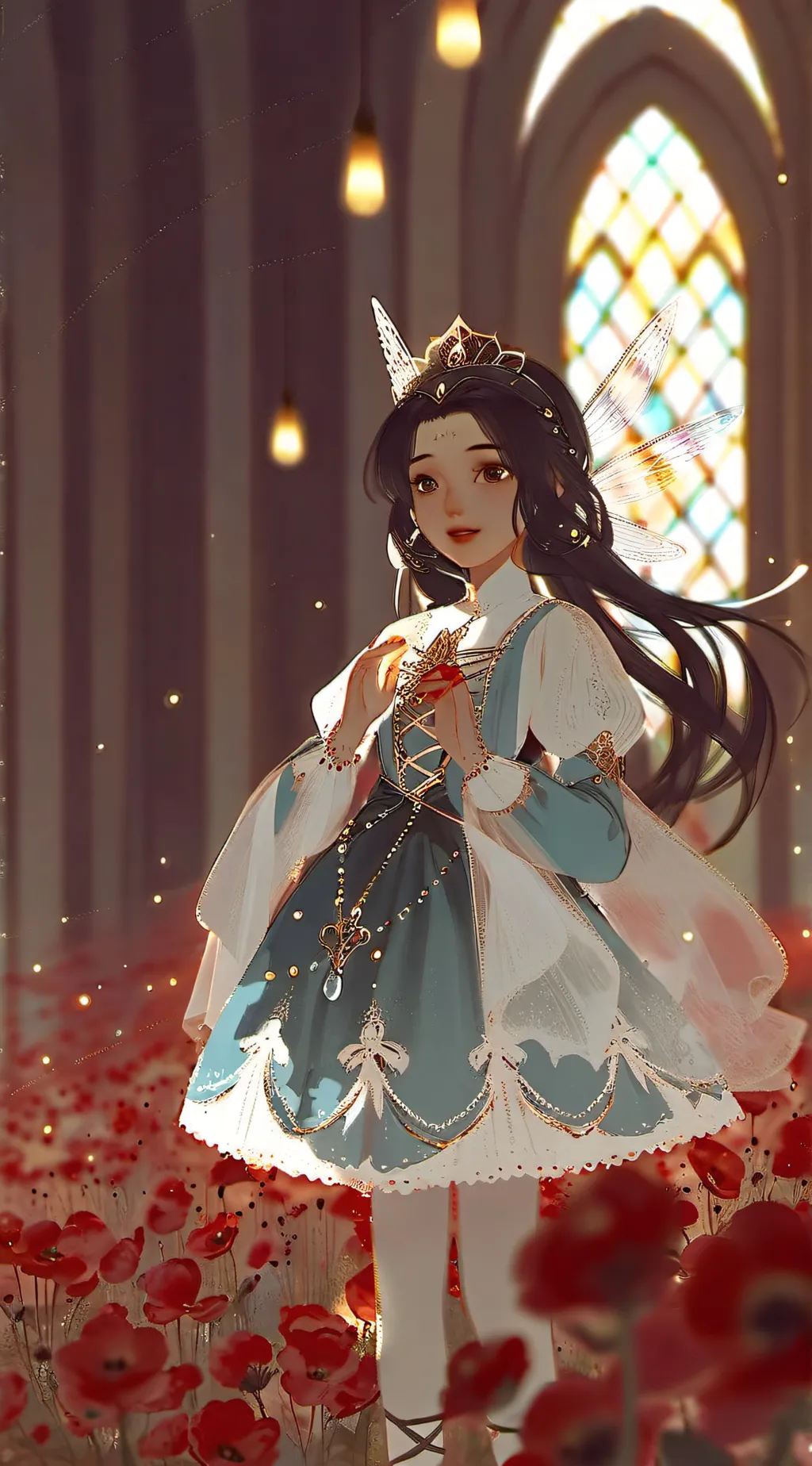 ai character: Fairy princess. background