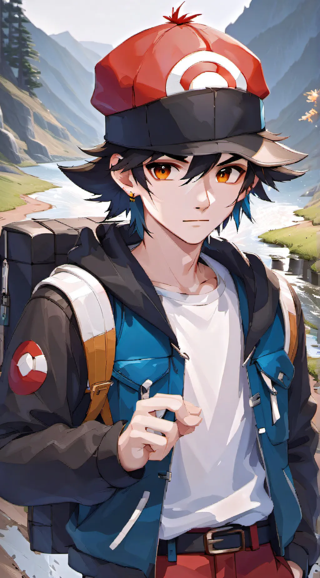ai character: ash ketchum background