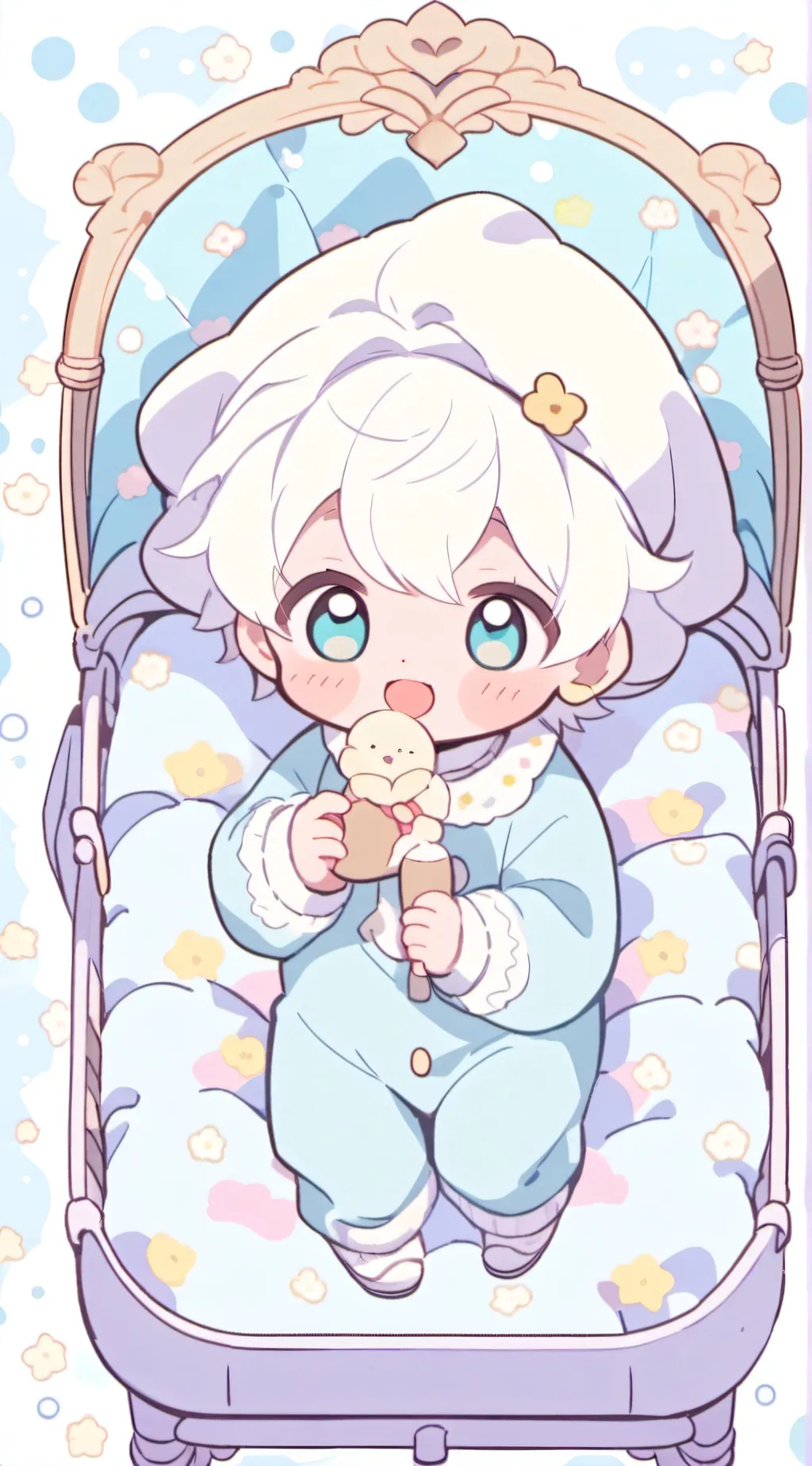 ai character: newborn  background