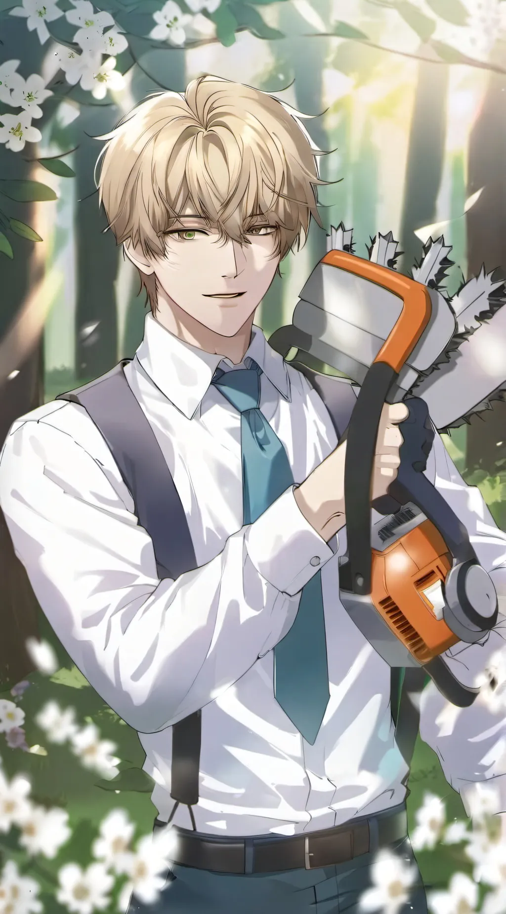 ai character: Chainsaw man  background