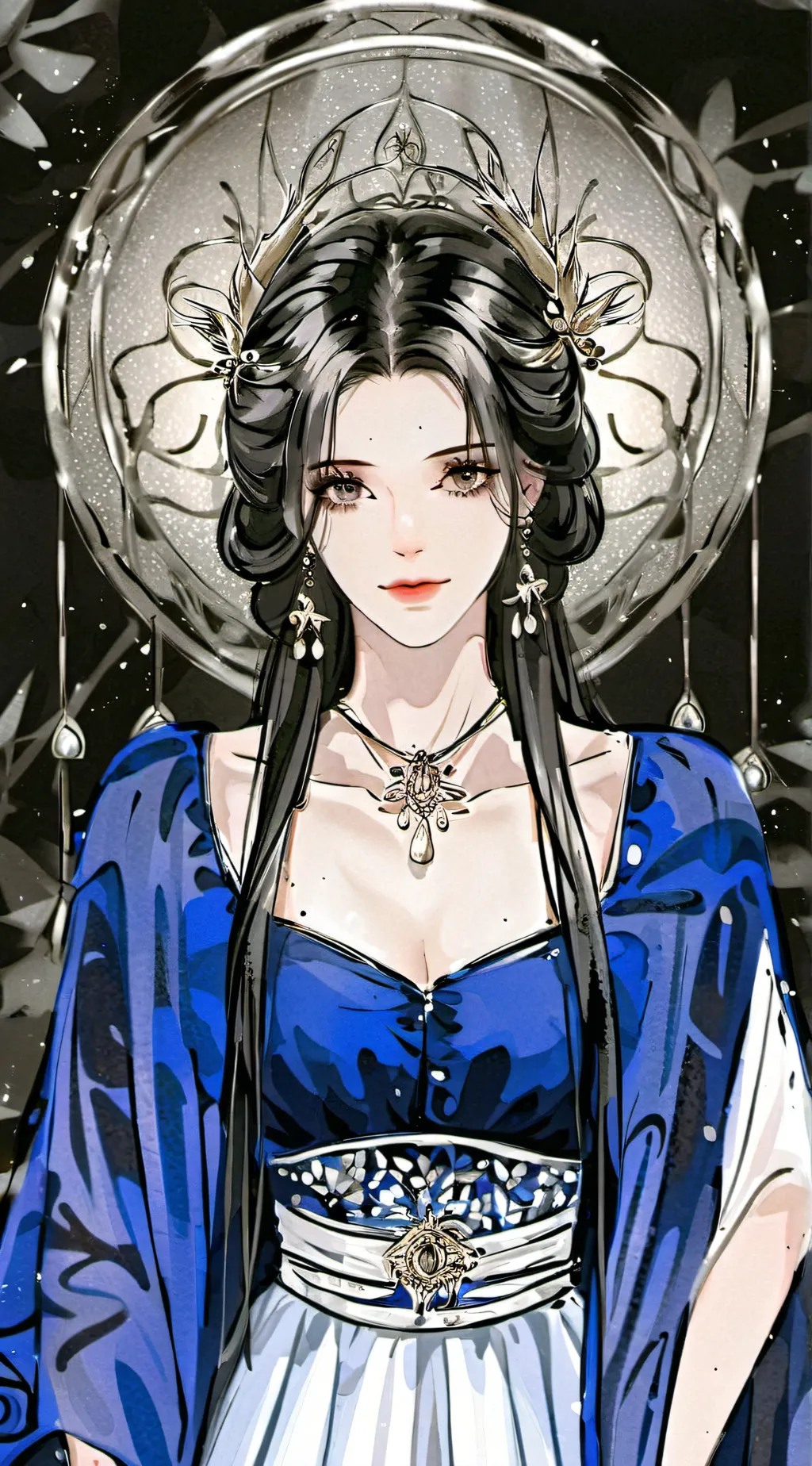 ai character: Beautiful demon  background