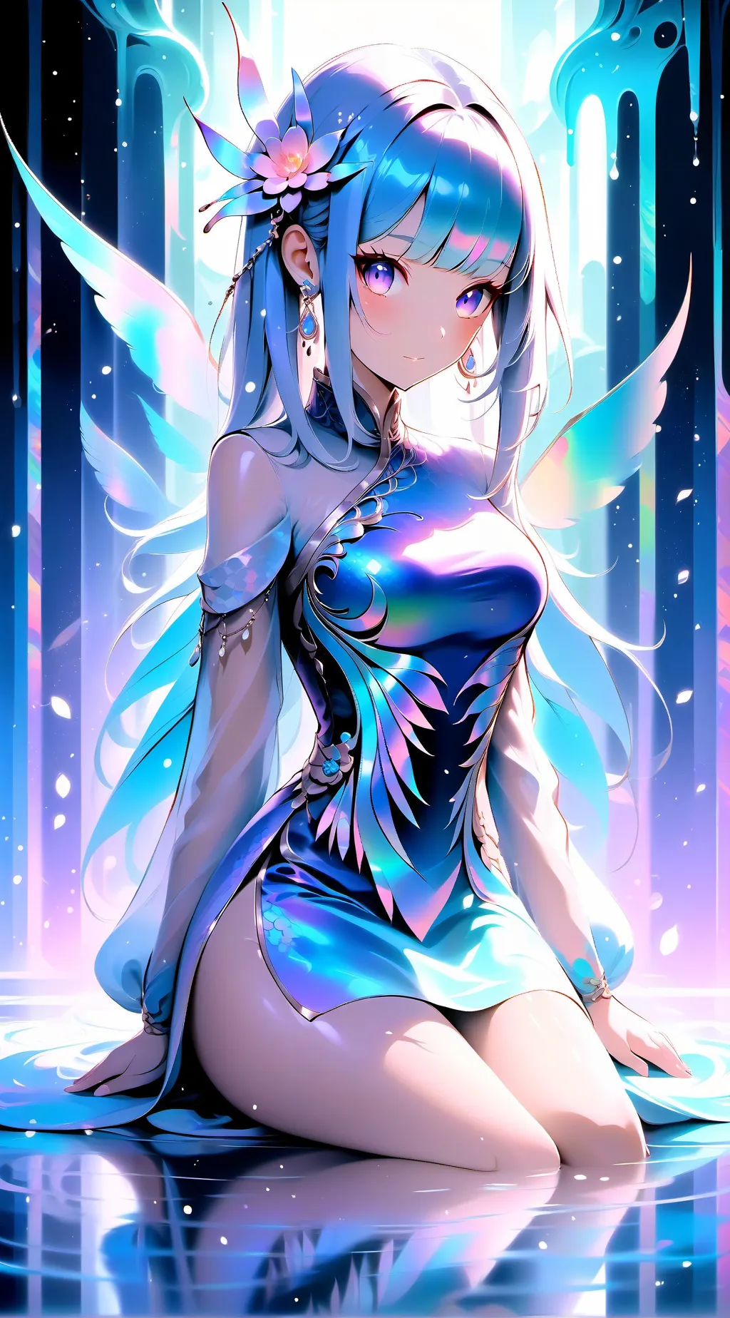 ai character: pixie lavender  background