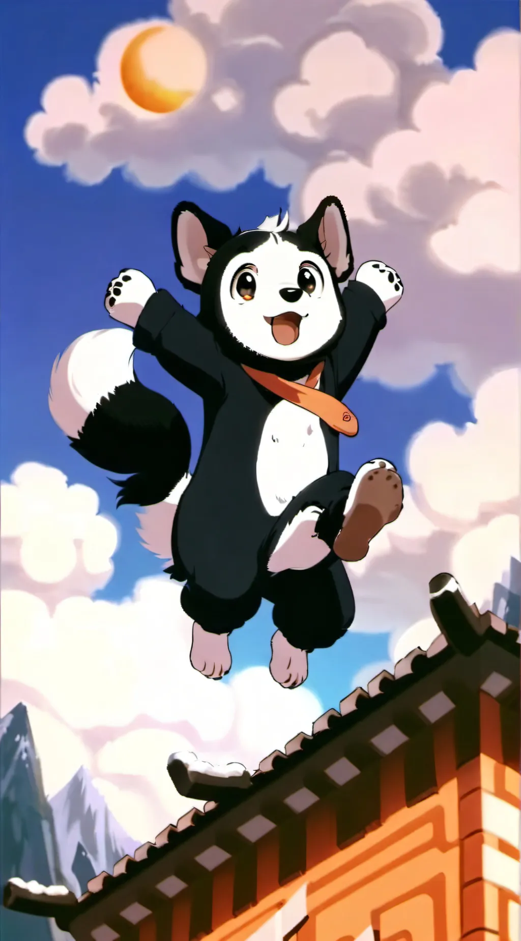 ai character: new dog background