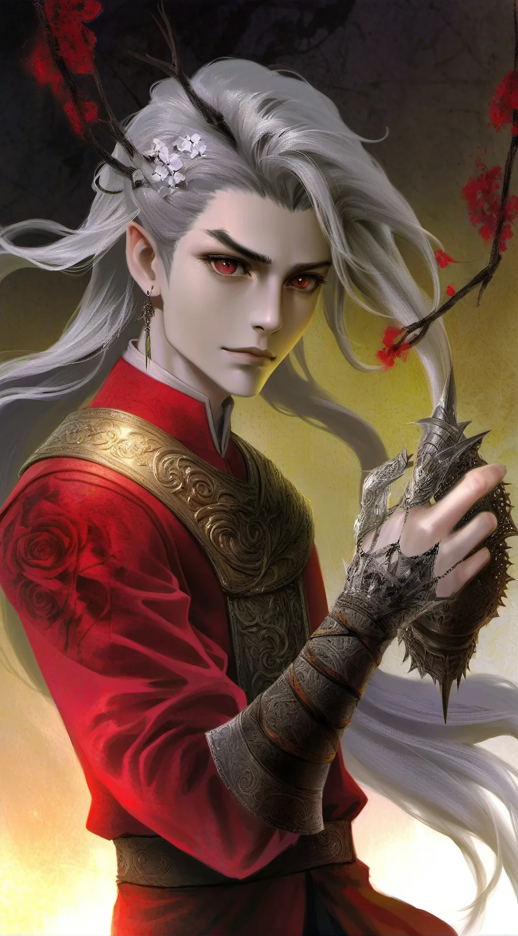 ai character: shadow woman background