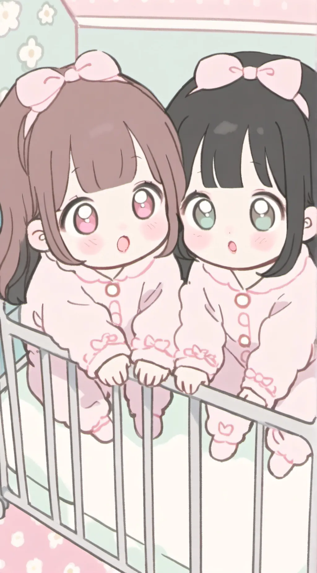 ai character: Kate and Emma  background