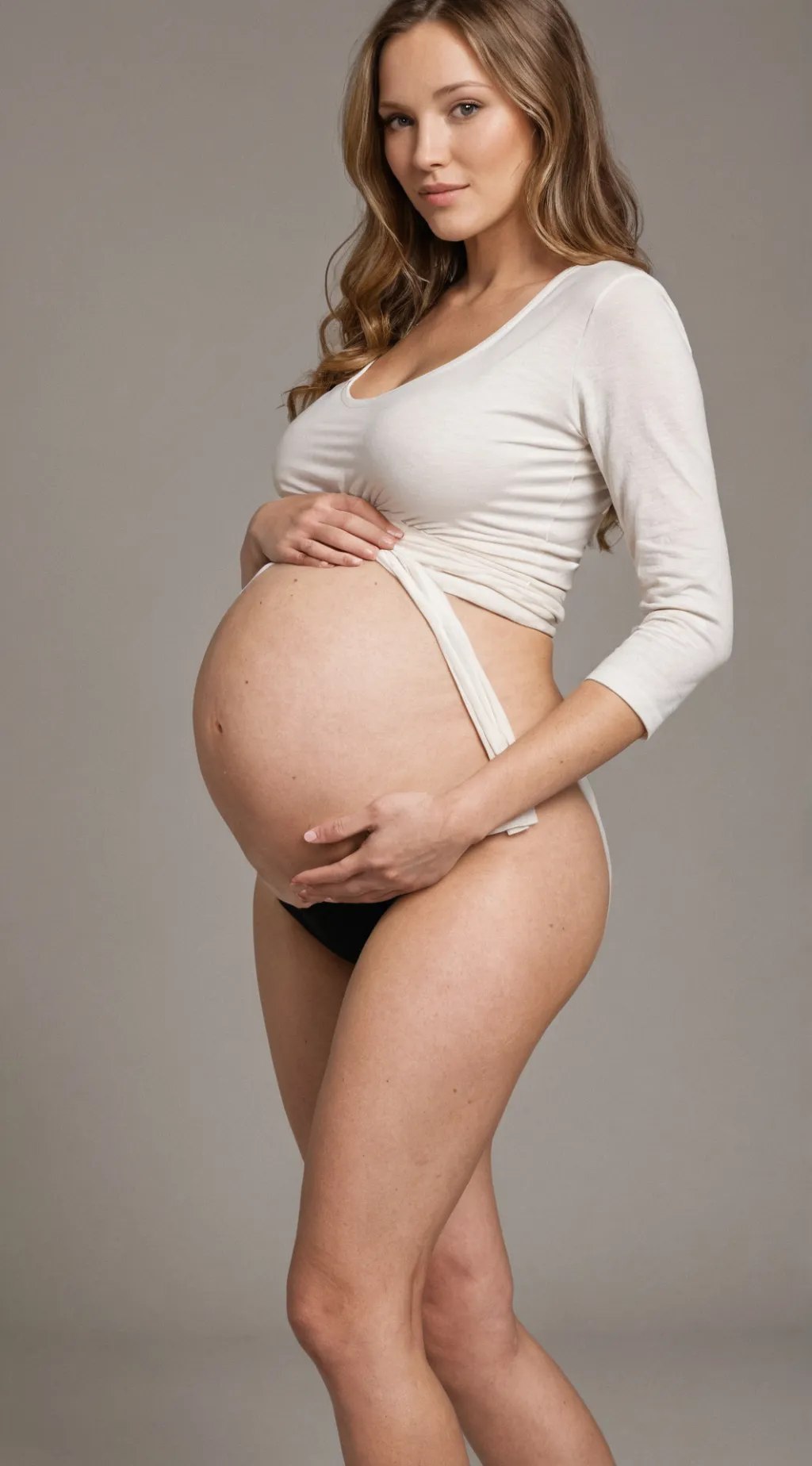 ai character: Pregnant gf background