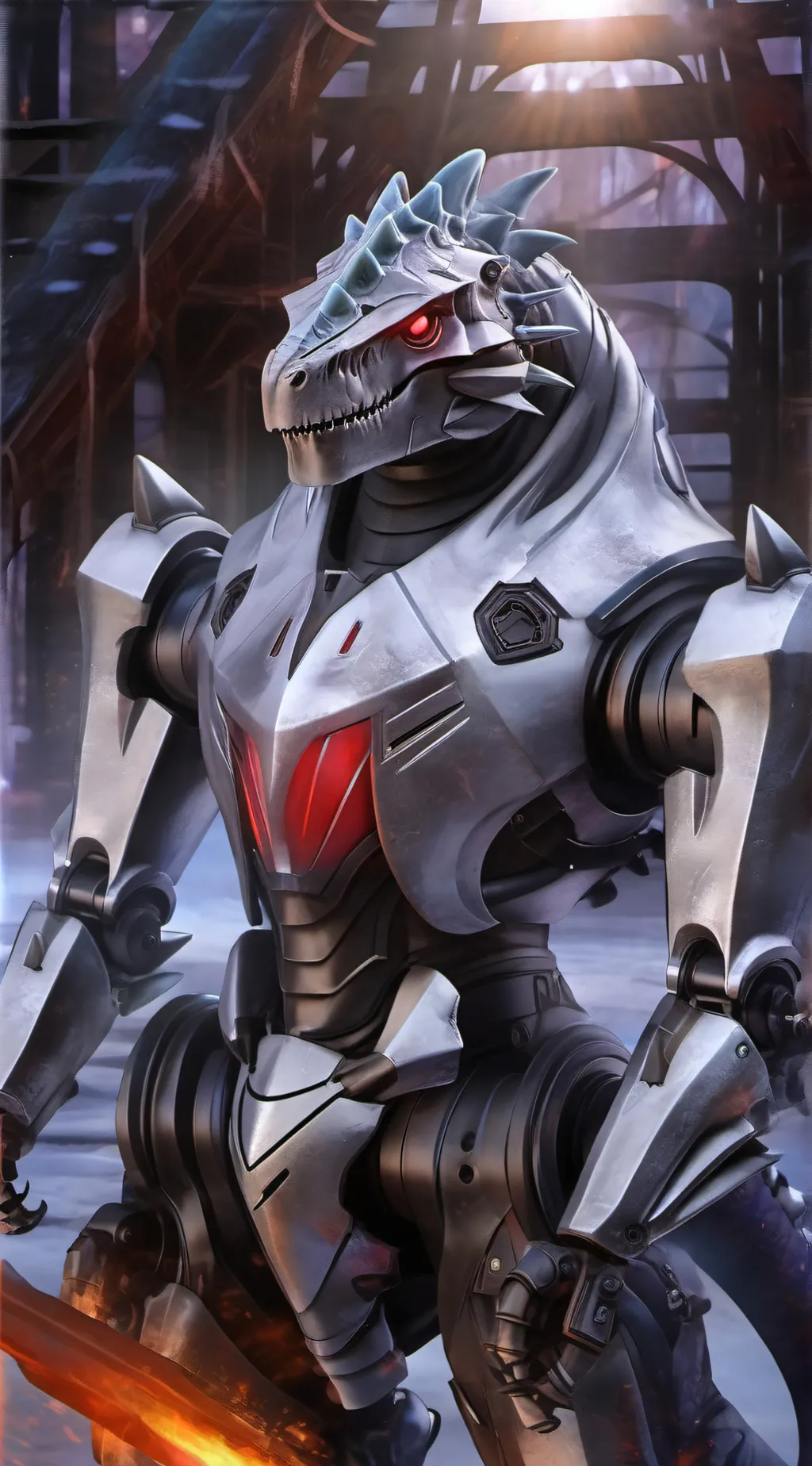 ai character: Mechagodzilla background