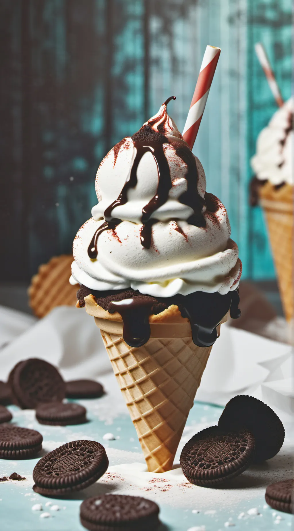 ai character: Ice-cream  background