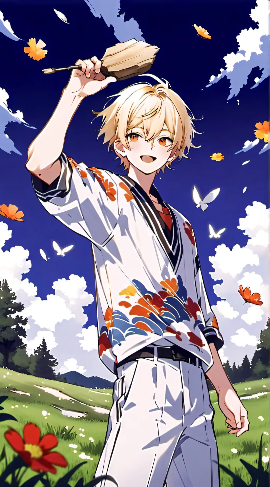 ai character: MHA working out background