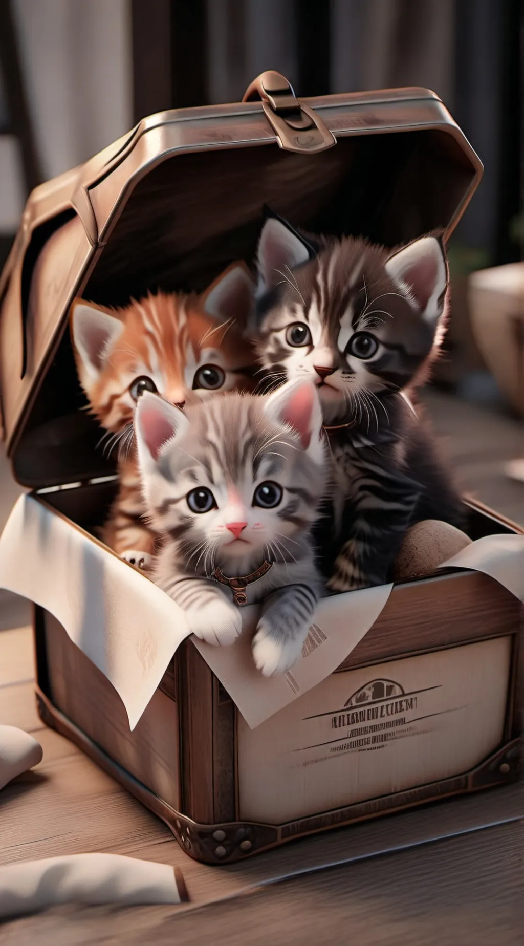 ai character: Cute kittens background