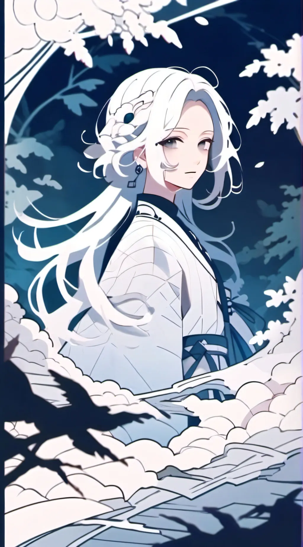 ai character: rose background