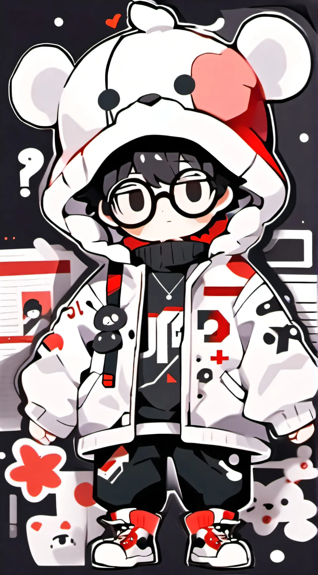 ai character: 🖤evil Philrror404🖤 background