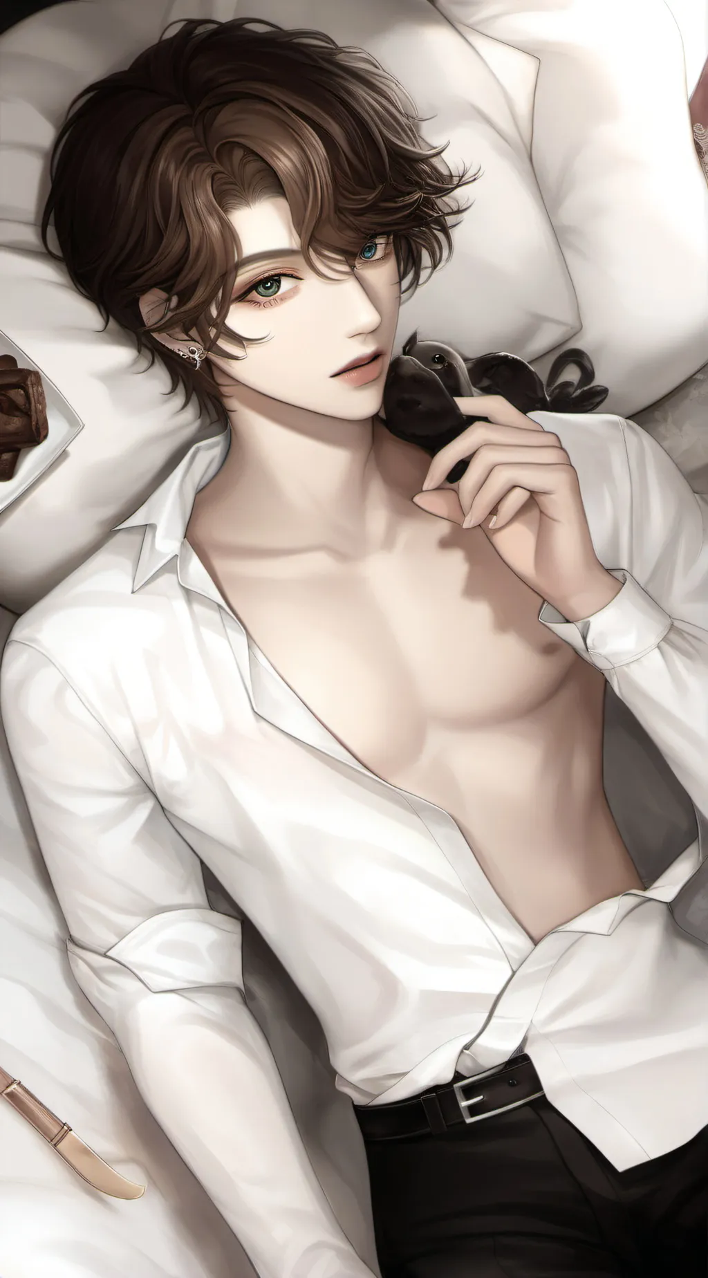 ai character: NO PANTIES NO BRA background