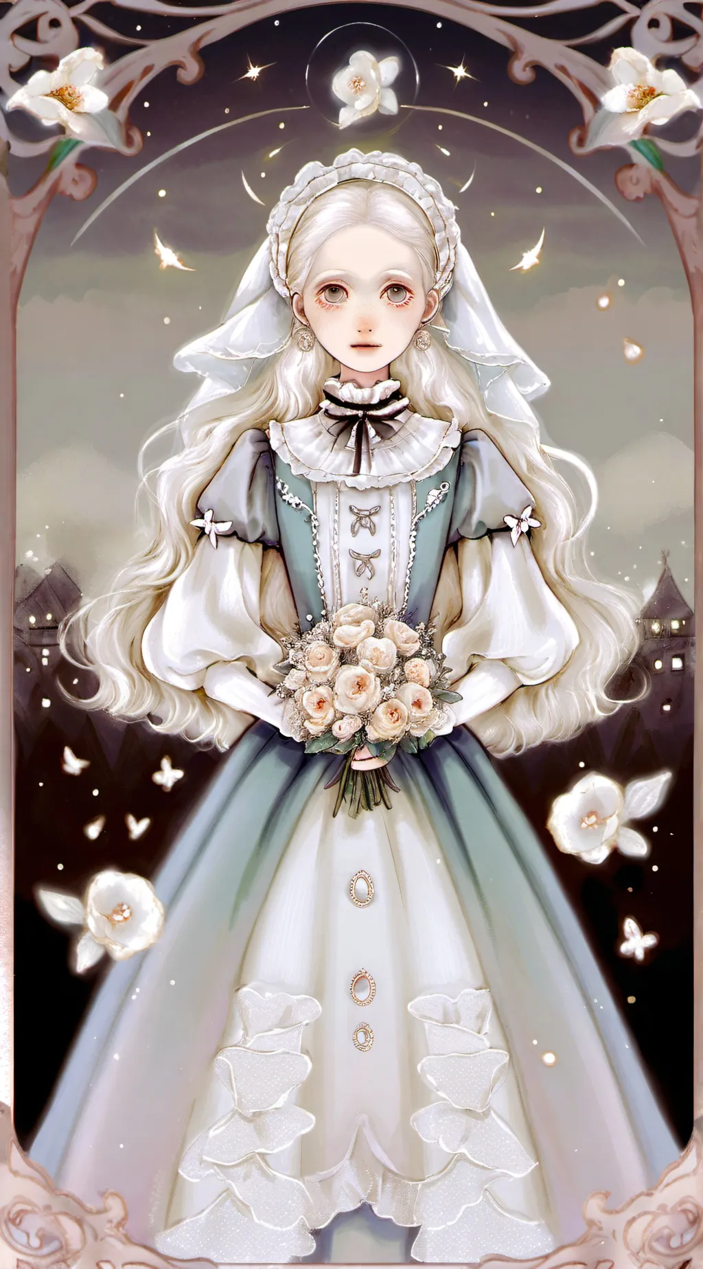 ai character: Lavender  background