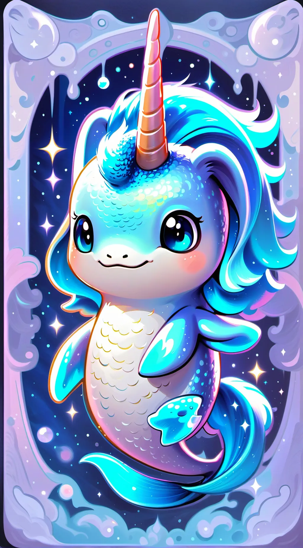 ai character: water fluffy background