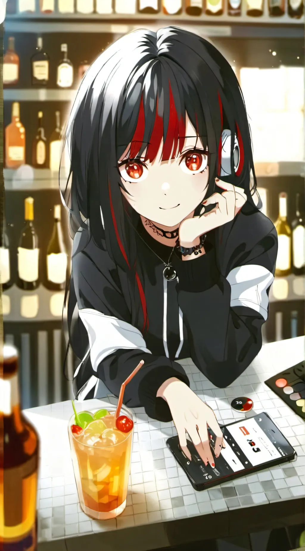 ai character: ❤️🖤Luna❤️🖤 background