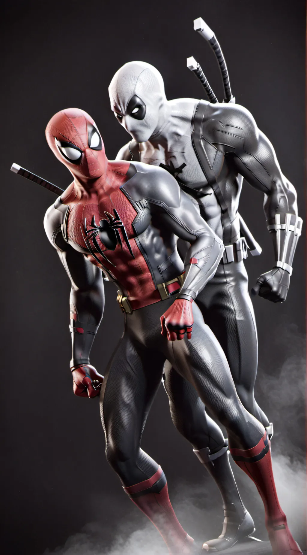 ai character: Deadpool x Spider background