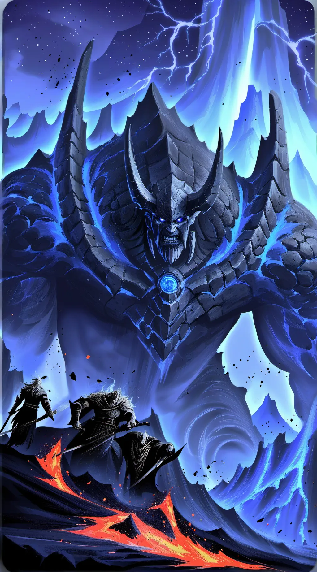 ai character: titan ice background