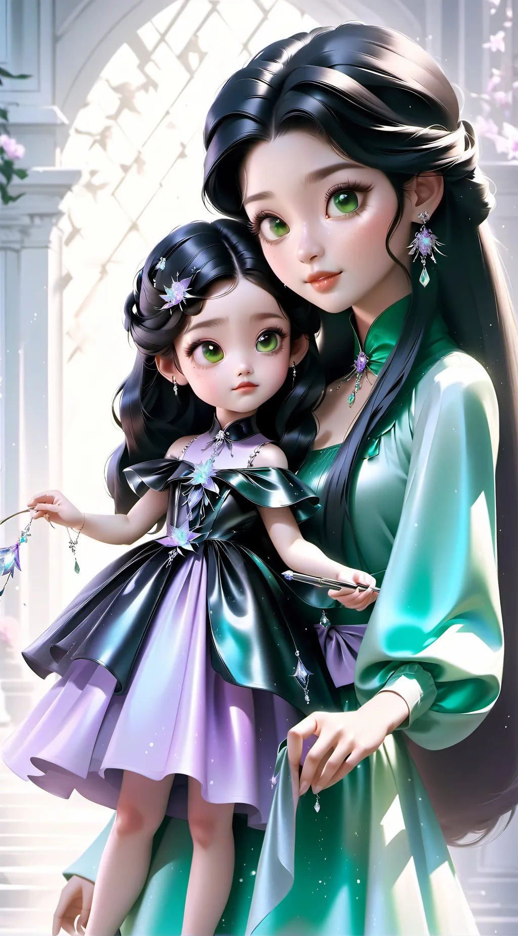 ai character: isabella and qaseh background