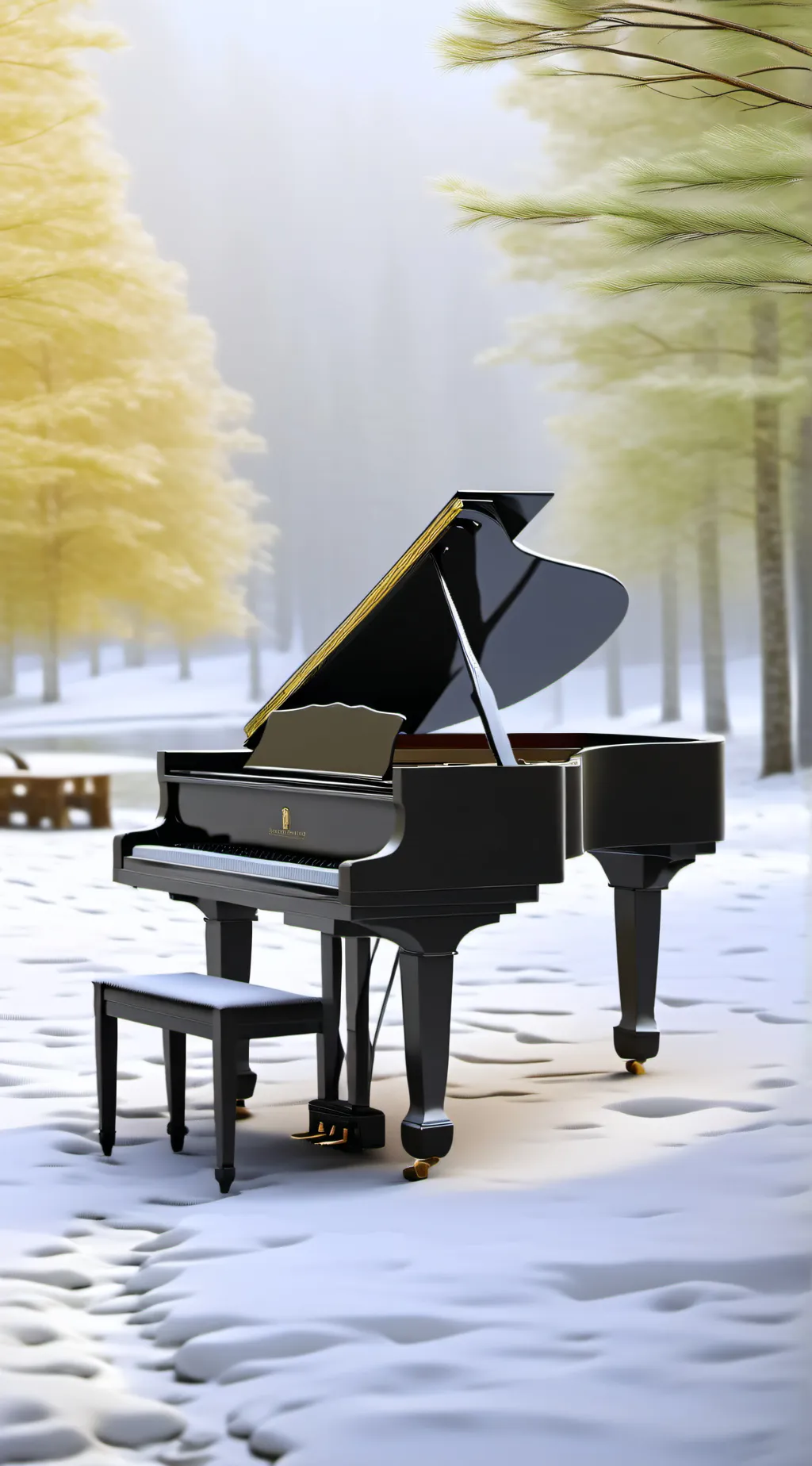 ai character: piano background