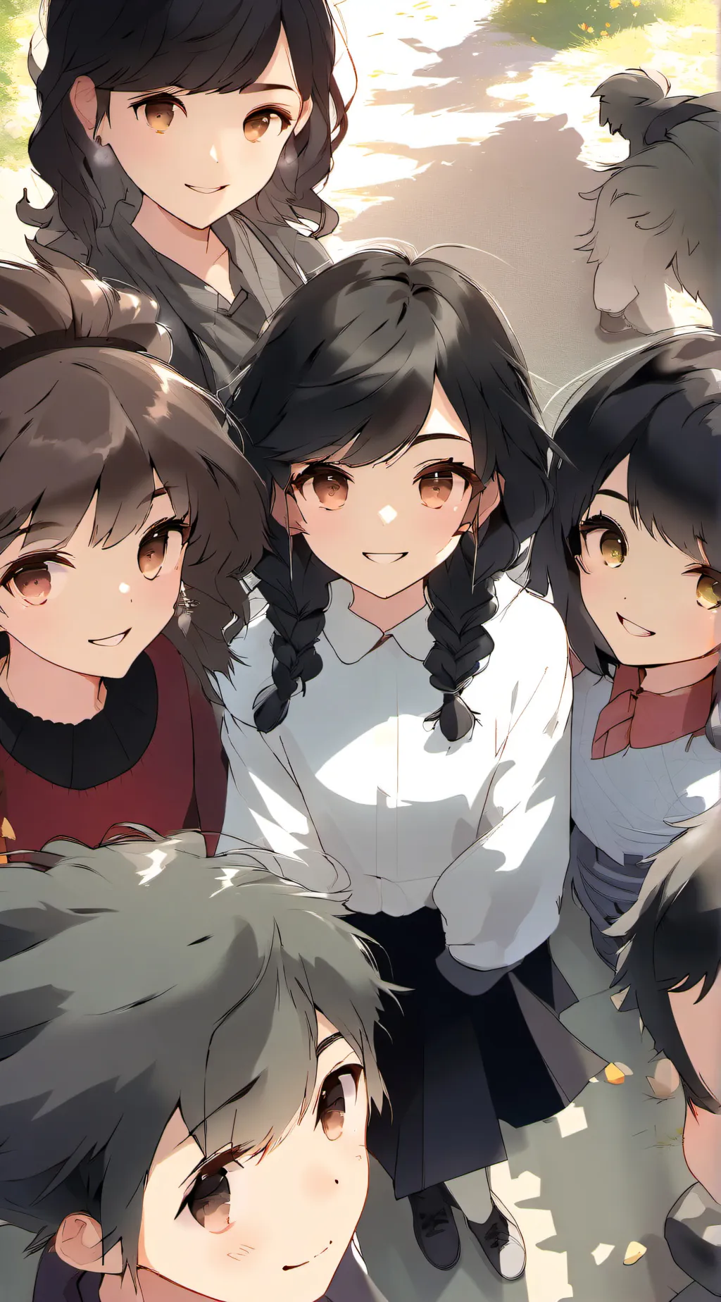 ai character: Group of girls background