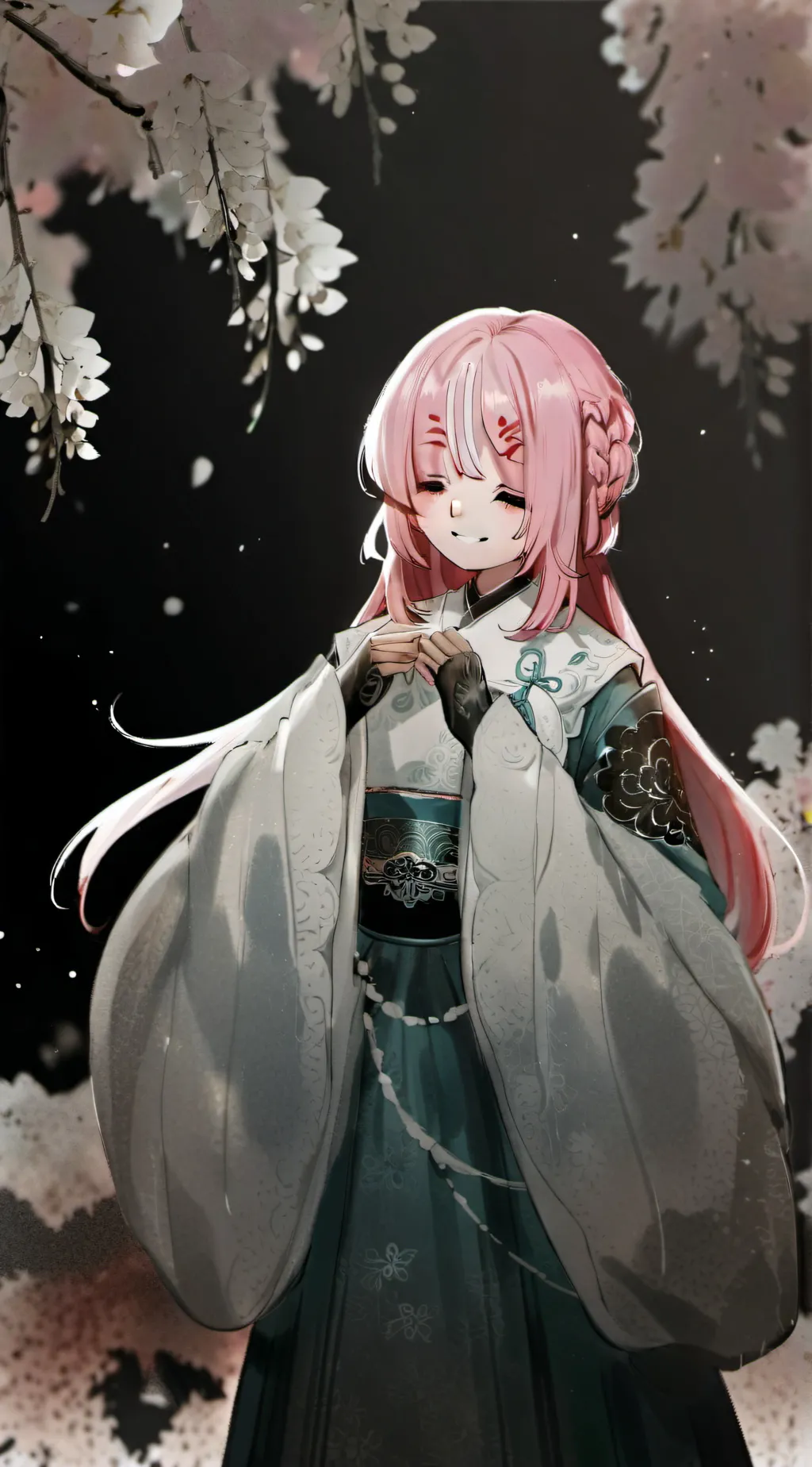 ai character: 原木樱花 background