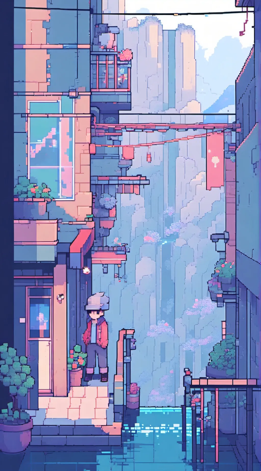 ai character: skz sleepover fun background