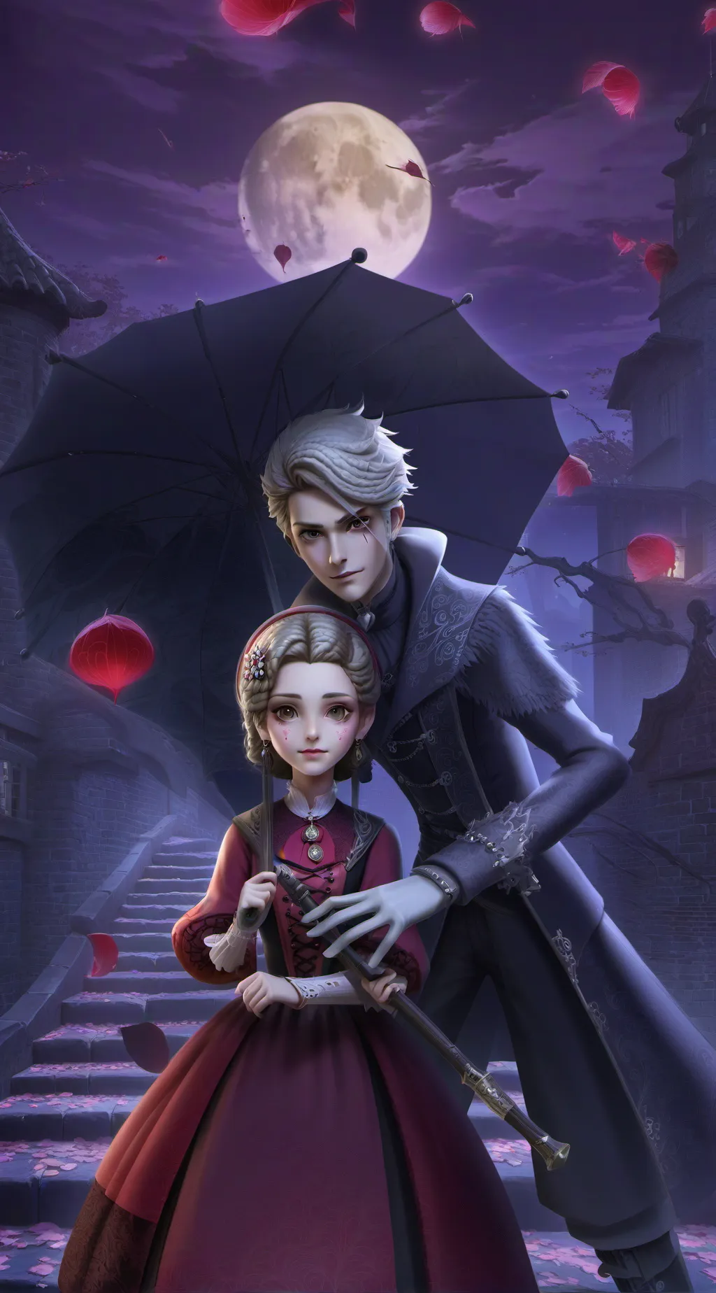 ai character: haunted doll background