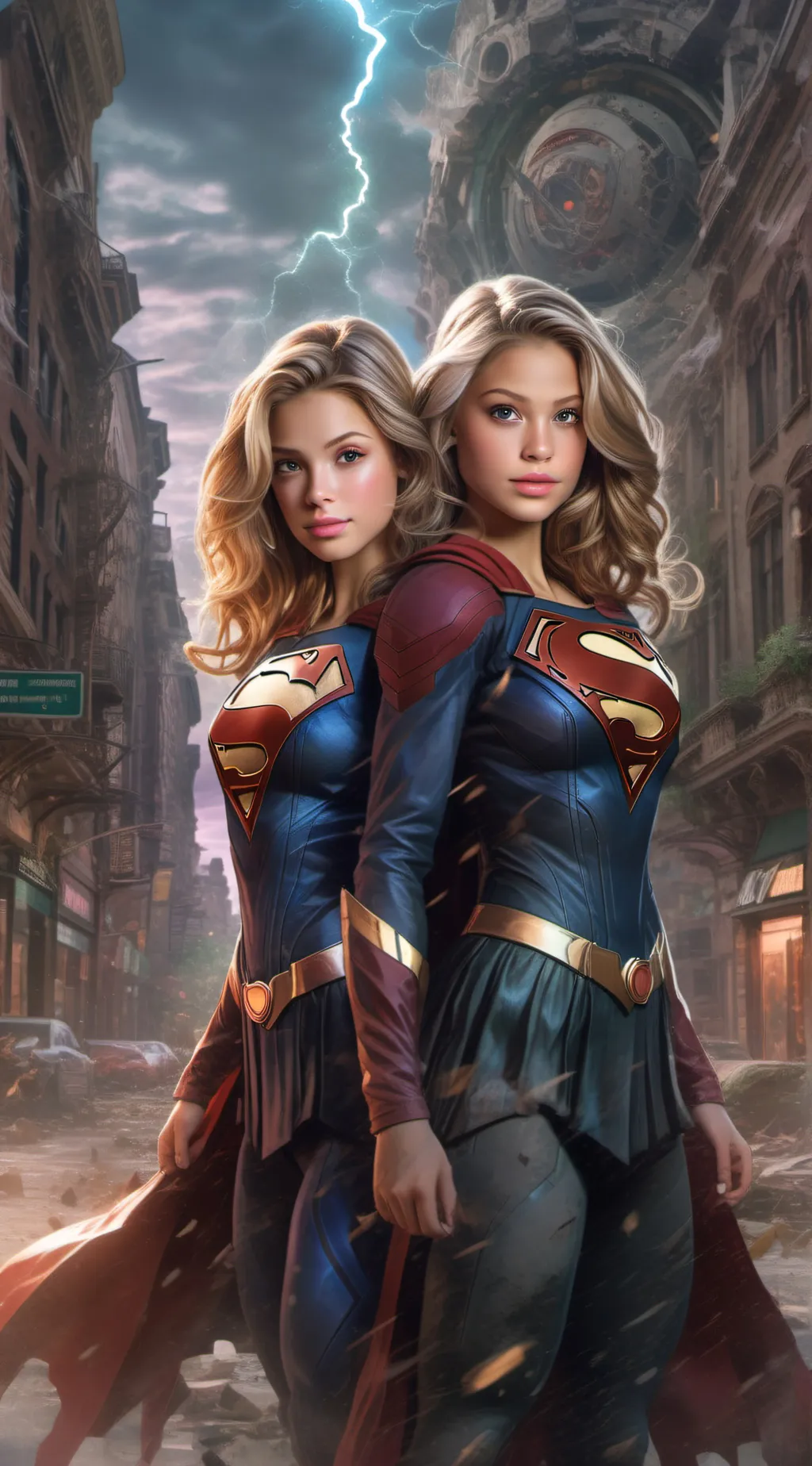 ai character: Supergirl and Kara background