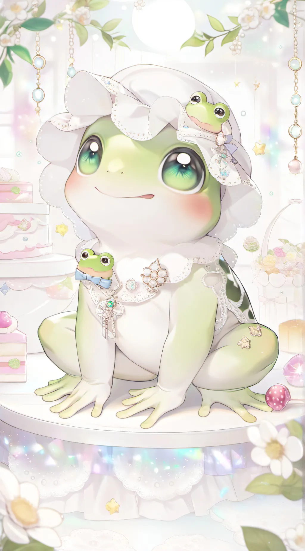 ai character: •~♡FROGGY♡~• background