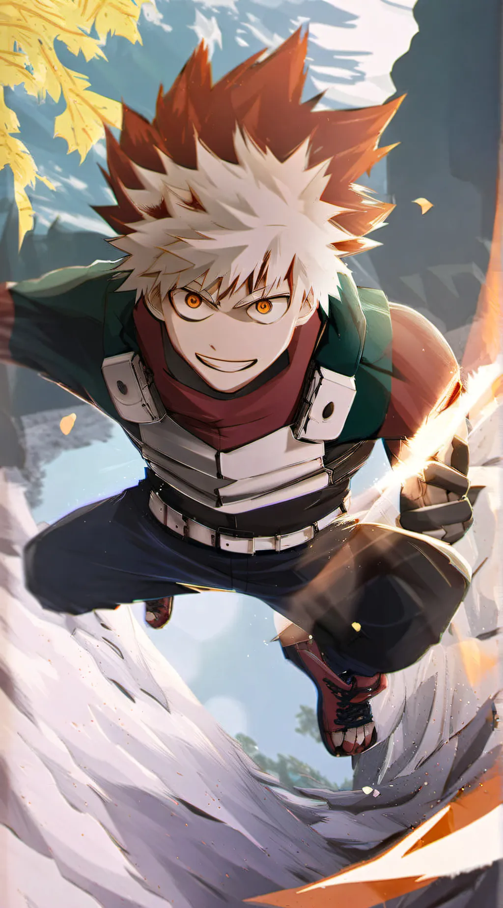ai character: Katsuki Bakugo  background
