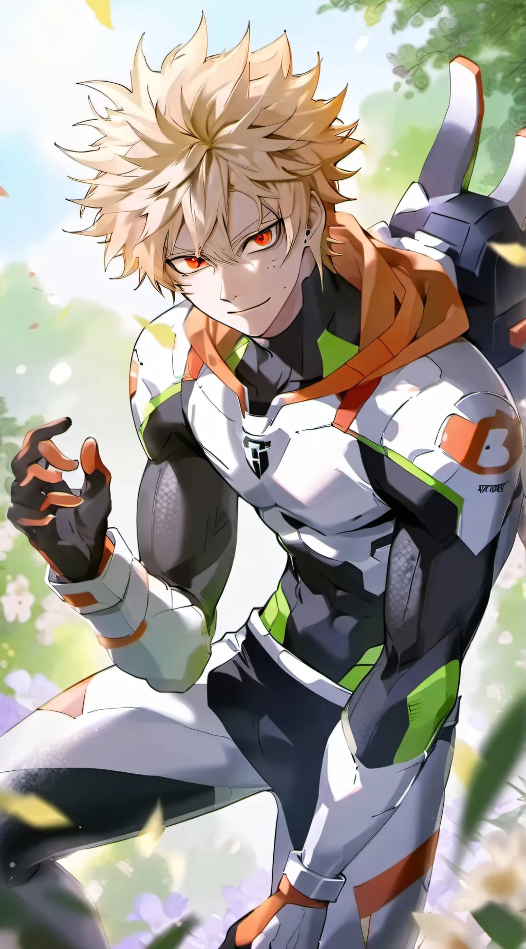 ai character: Katsuki Bakugo background