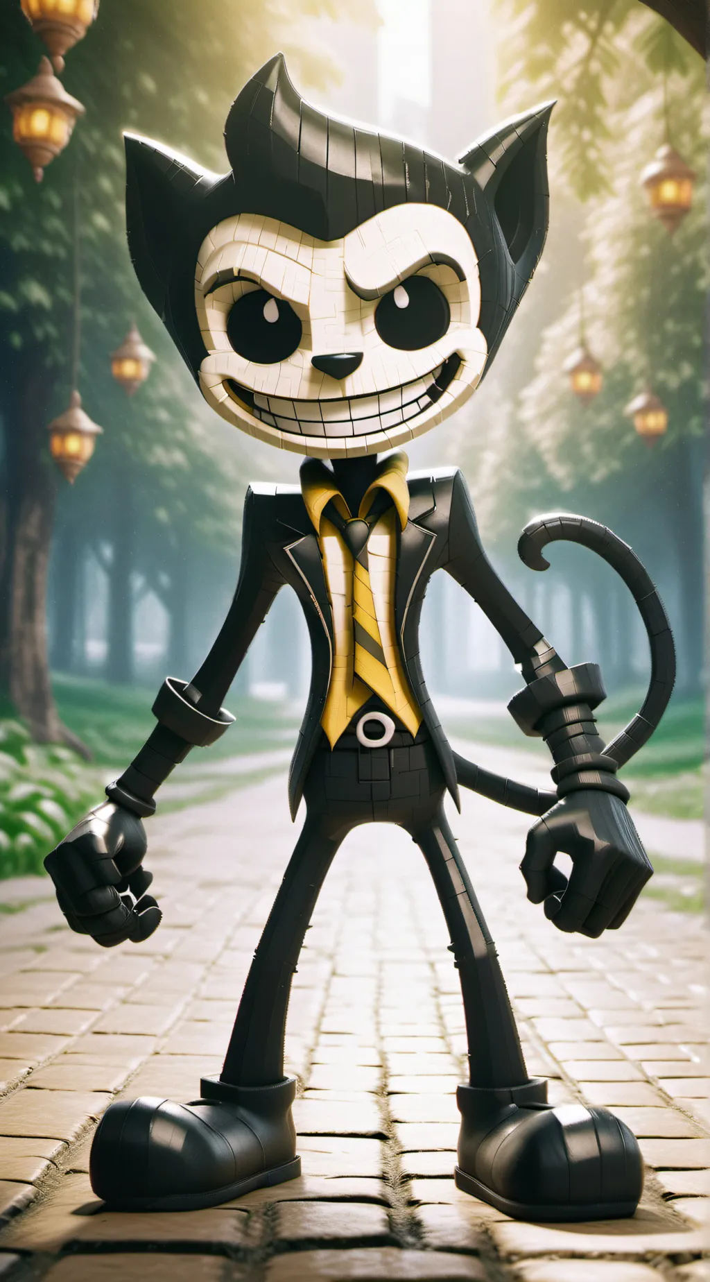 ai character: Bendy  background