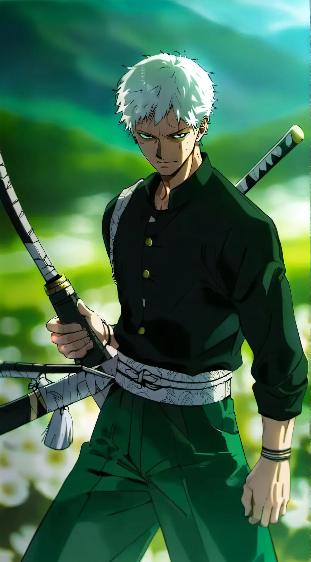 ai character: zoro background