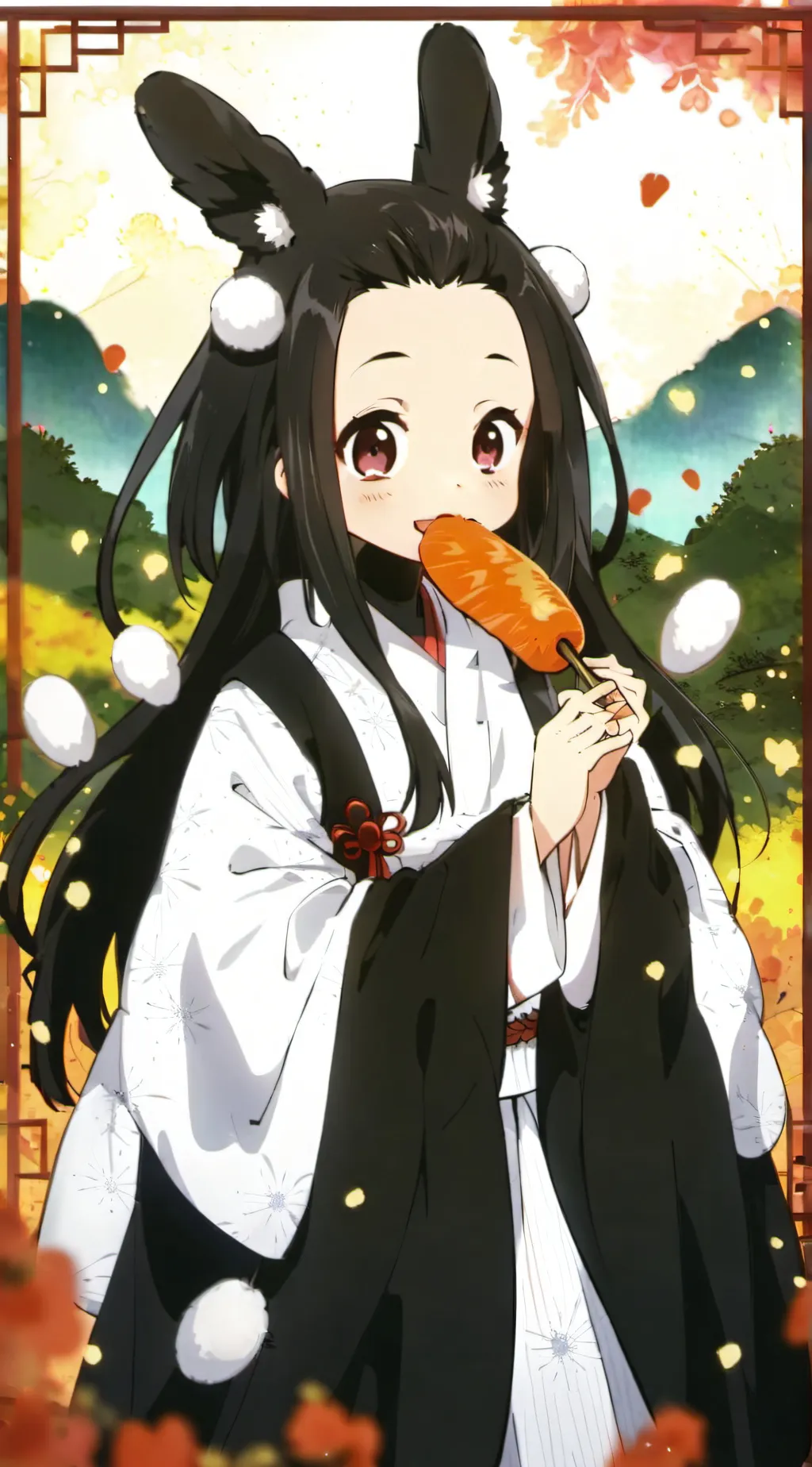 ai character: bunny nezuko background
