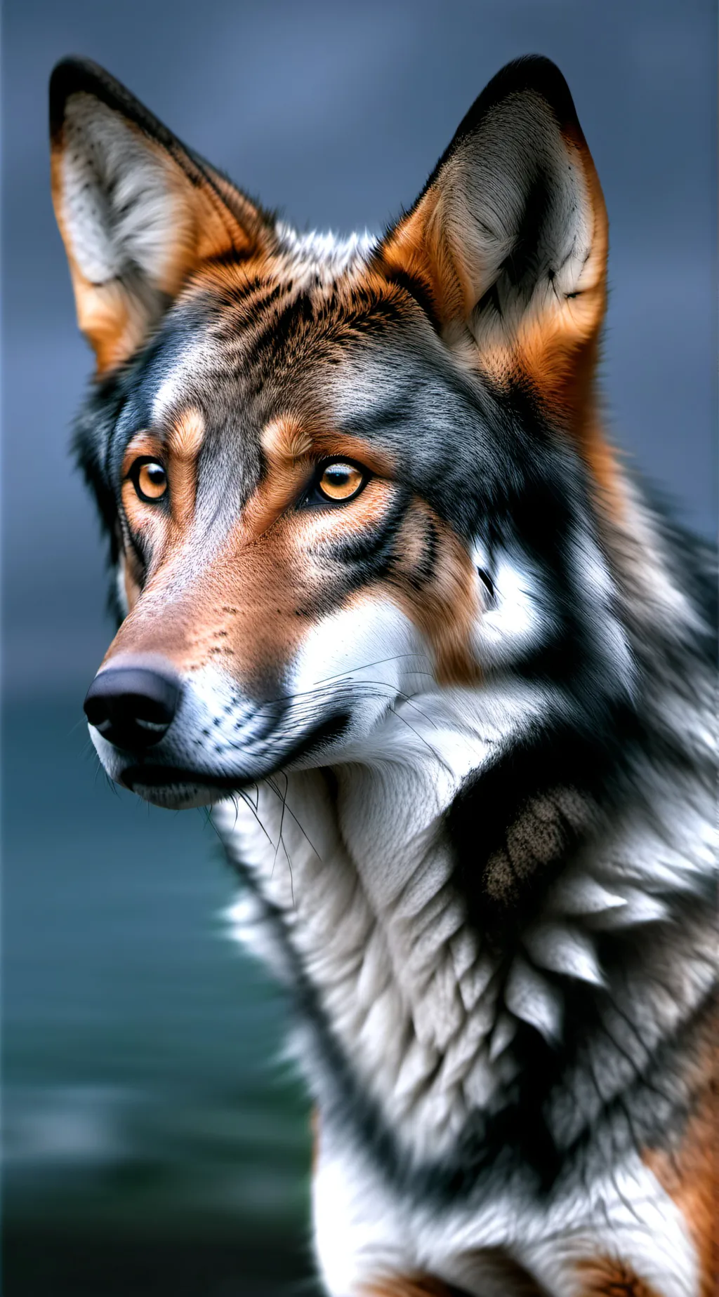 ai character: Wolf. background