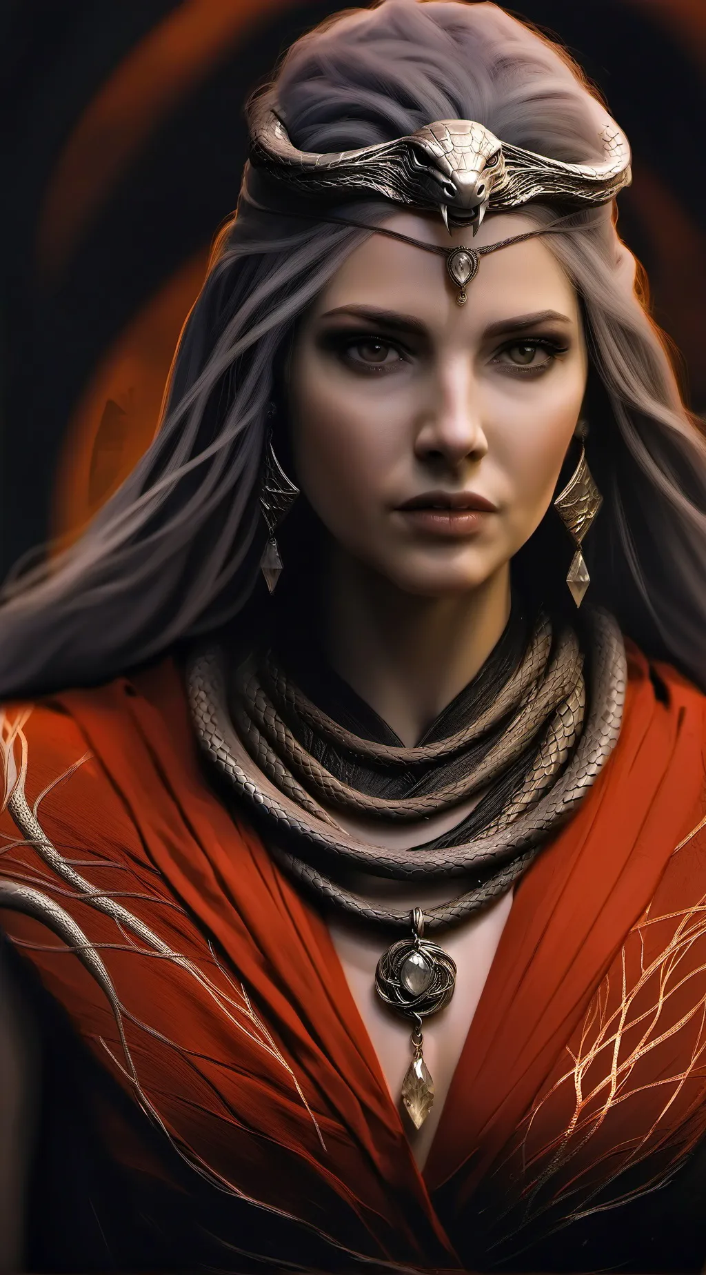 ai character: Queen Naga background