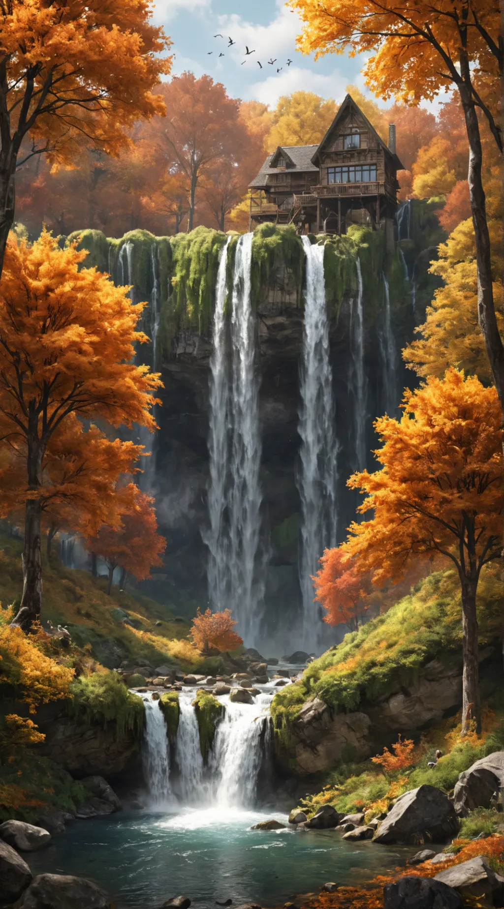 ai character: Nature|Autumn background