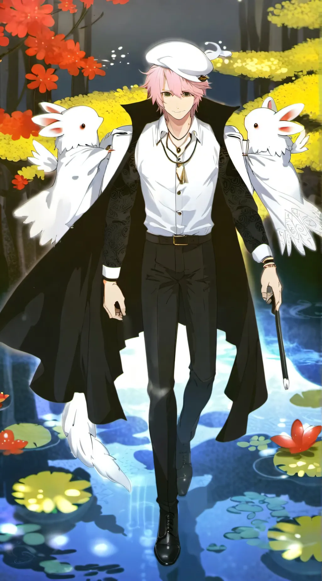 ai character: Kid in the forest background