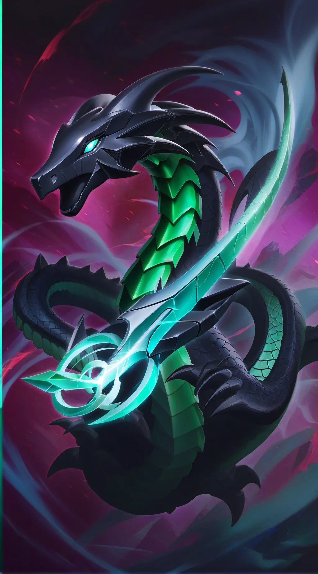 ai character: Shiny Rayquaza background