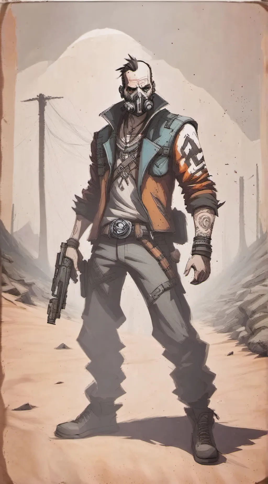 ai character: Krieg borderlands background