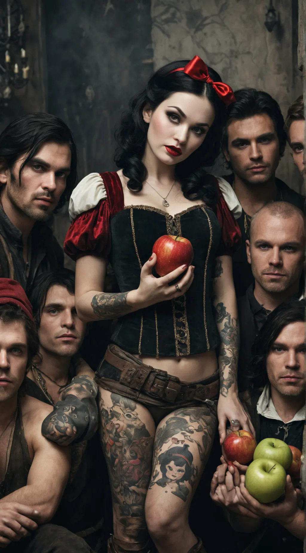 ai character: Snow White background