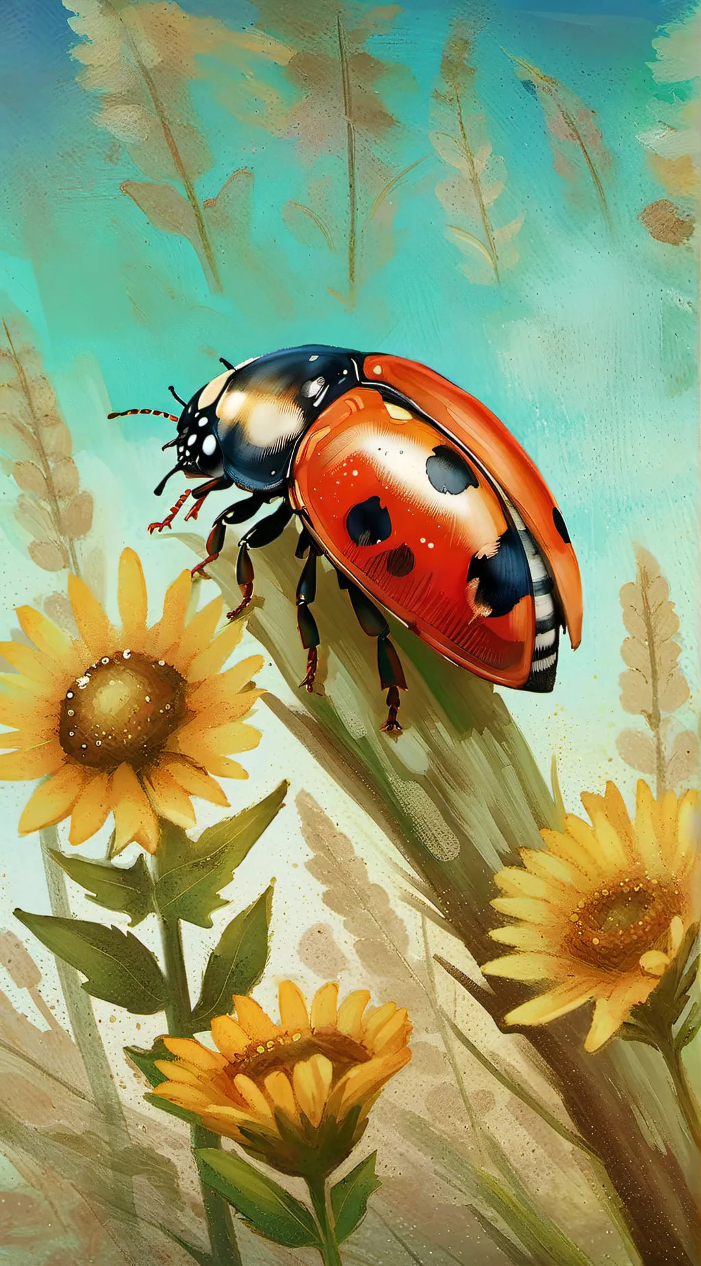 ai character: ladybird  background